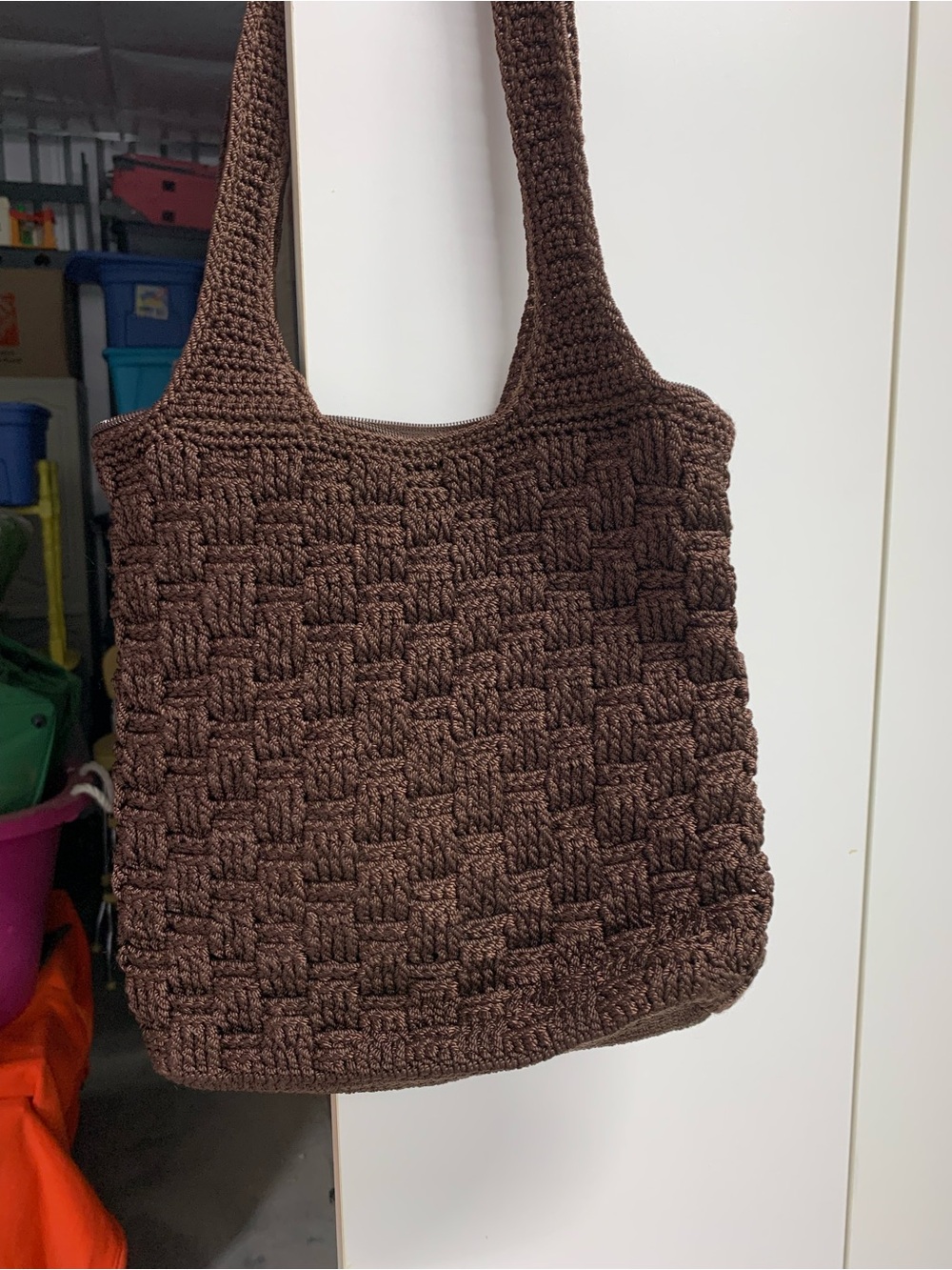 The Sak Brown Crochet Shoulder Bag